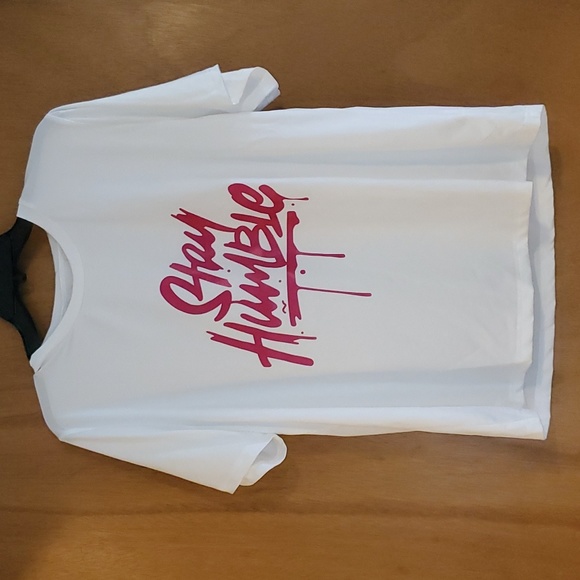 Womens White / Pink 2-Piece "Stay Humble" Short Set - Picture 3 of 7